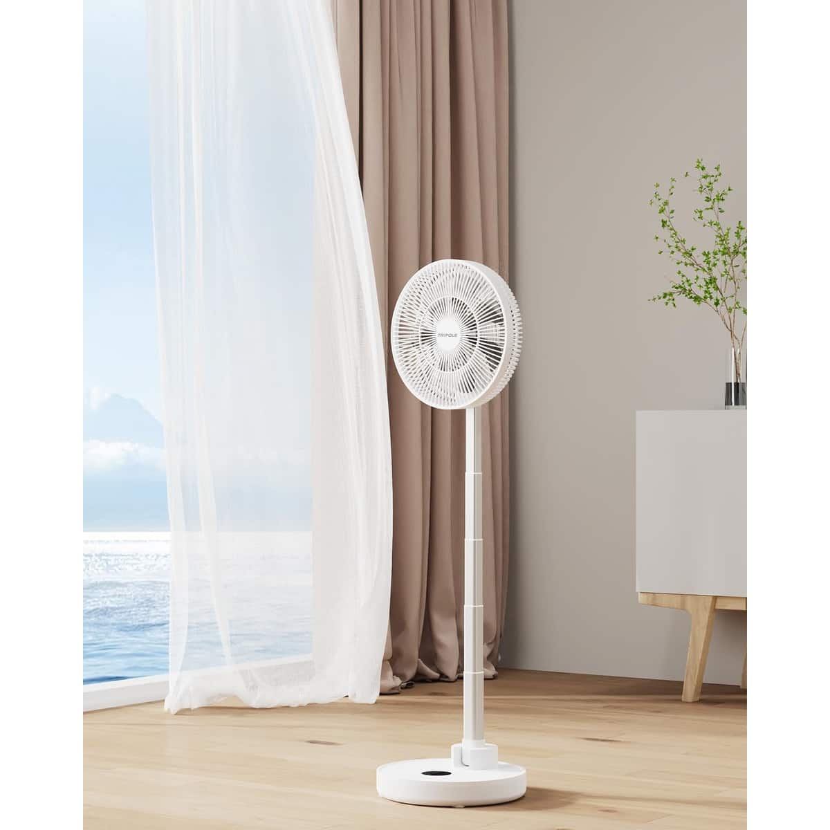 Standing Oscillating Pedestal Fan, Height Adjustable Floor Fan with